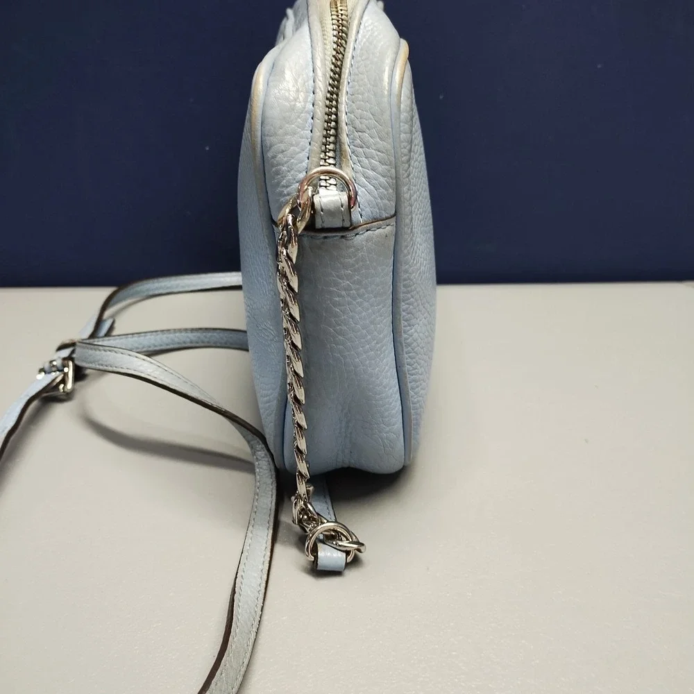 Michael Kors Crossbody Bag Women's Light Blue‎ Inner Pockets Adjustable Strap